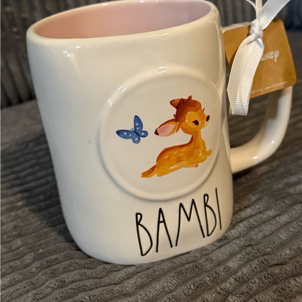 Rae Dunn x Disney x Bambi White Mug with pink interior NWT - Picture 5 of 6
